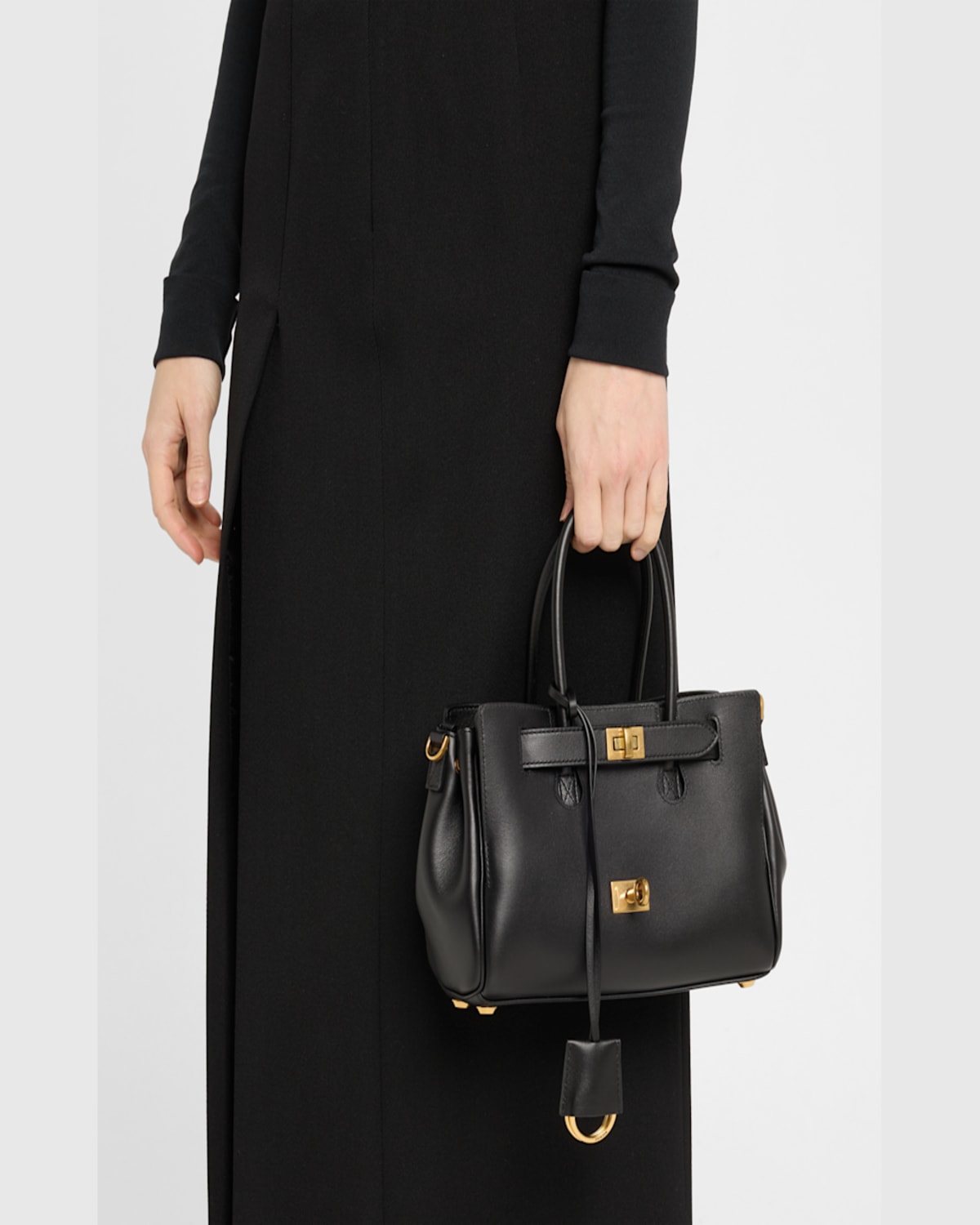 Balenciaga Black Leather Medium Carry All Bel Air Shopping Bag In 1000 Black
