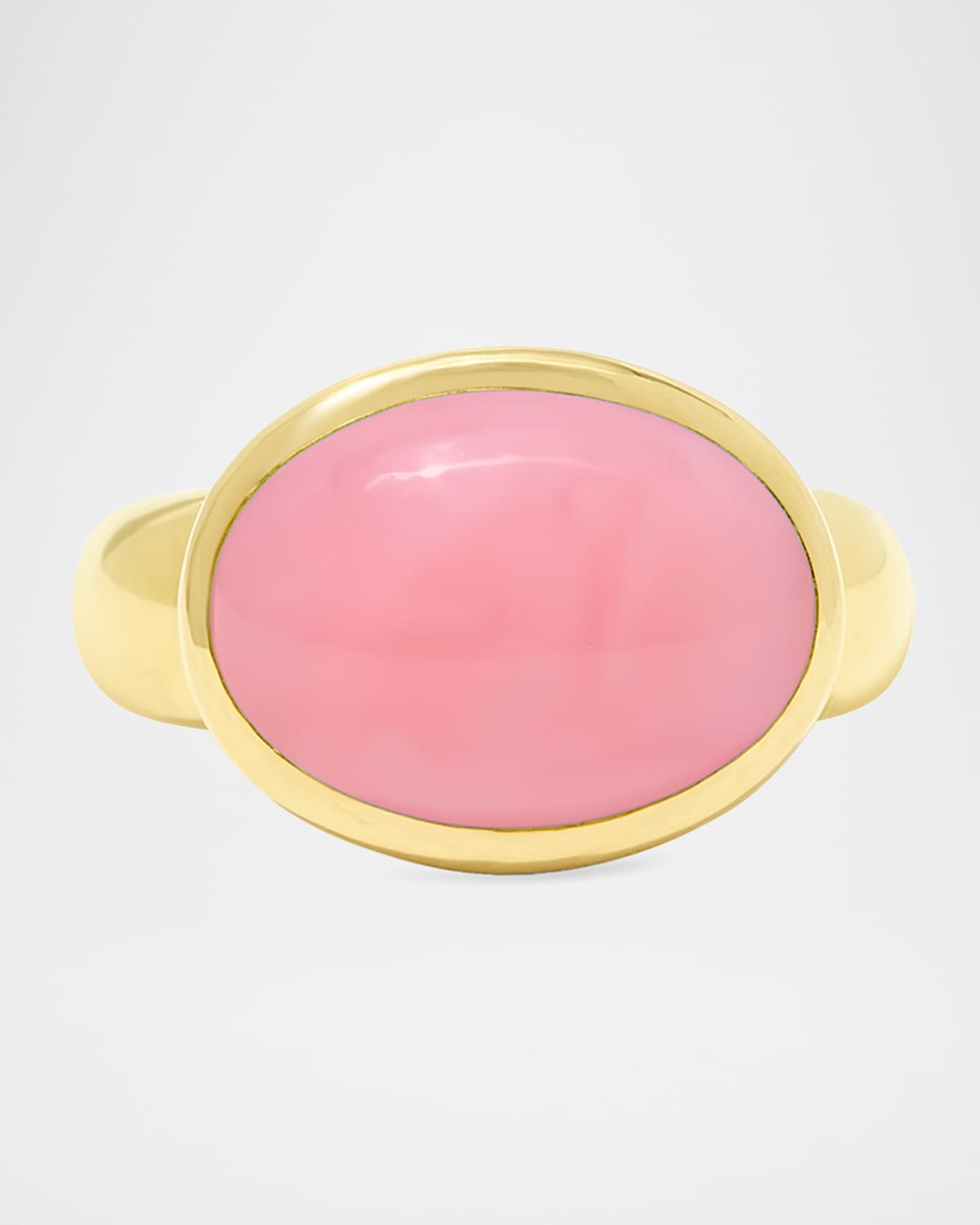 18K Yellow Gold Large Cabochon Gumdrop Statement Ring